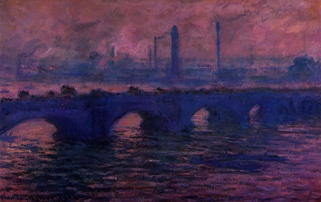 Waterloo Bridge, Overcast Weather 1901